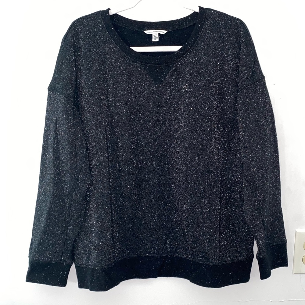 XL sparkly black sweatshirt from American Eagle!